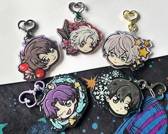 Love and Deepspace Acrylic Keyring Charms - LADS Sylus Zayne Xavier Rafayel Caleb