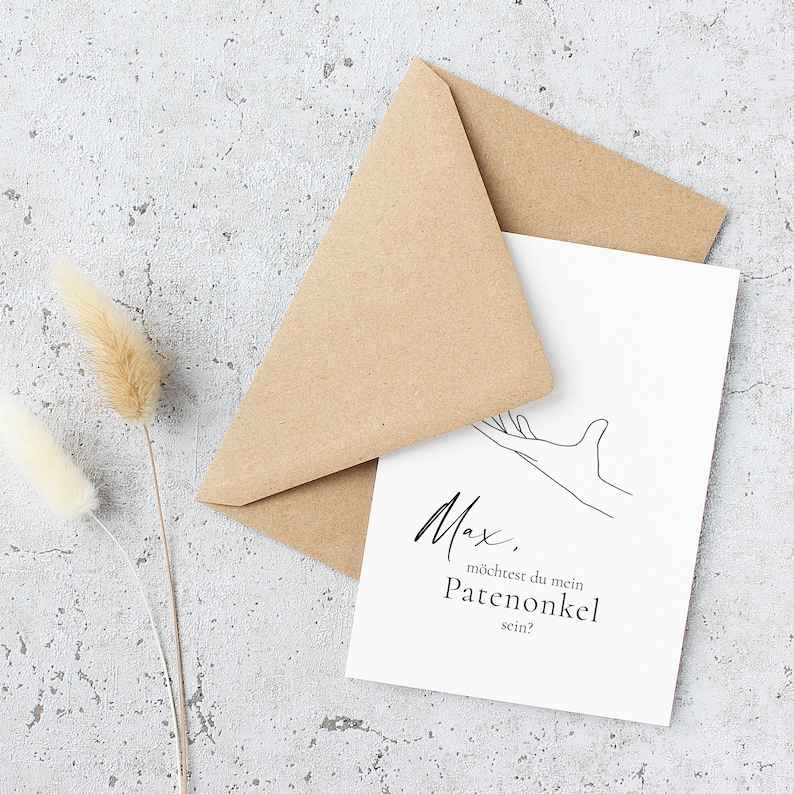 Karte möchtest du mein Patenonkel sein mit Name - Etsy.de