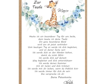 Personalized christening gift | Christening gift for girls and boys | Name & Date | Personalized christening gift poster 157 godparent letter