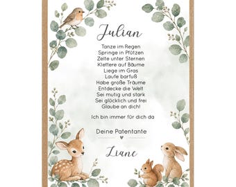 Personalized christening gift for godchild – christening certificate with name (191)