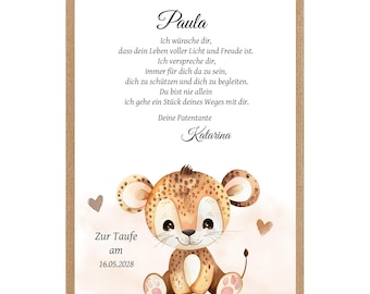 Personalized christening gift | Christening gift for girls & boys | Name and date | Personalized christening gift poster godparent certificate 178