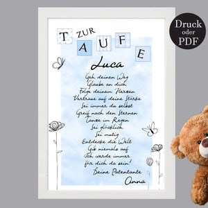 Patenbrief Taufgeschenk Taufbrief Patenbrief Geschenk zur Taufe 32  Taufe,  Paten, Patenkind, Patentante, Patenonkel, Junge, Mädchen