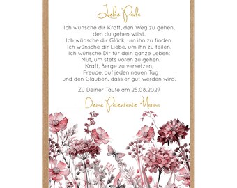 Taufbrief Taufgeschenk 170 Patenkind Patentante Patenonkel Poster Taufgeschenk für Mädchen Taufgeschenk für Jungen Patenurkunde