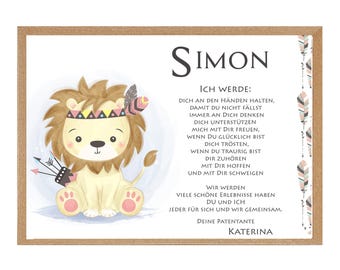 Taufbrief Patenbrief Patenkind Geschenk 107 Junge, Mädchen, Taufgeschenk, Taufe,  Paten, Patenkind, Patenurkunde, Patenonkel, Patentante