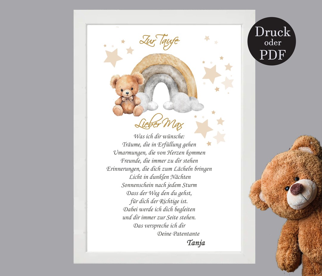 Baptismal Certificate Godparent Certificate Gift Baptism 158 Gift