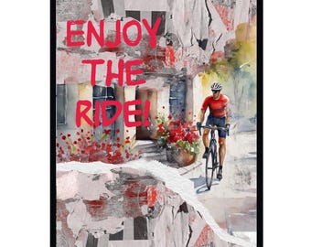 Pop Art Radfahrer Wandbild Poster Druck 3