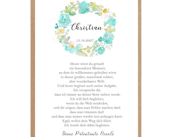 Taufe Taufgeschenk Taufbrief  10 Patenkind Patentante Patenonkel Patenurkunde Taufgeschenke für Mädchen Taufgeschenk für Jungen Patenbrief