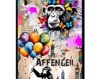 Pop Art Tiere Wandbild Poster Druck 11