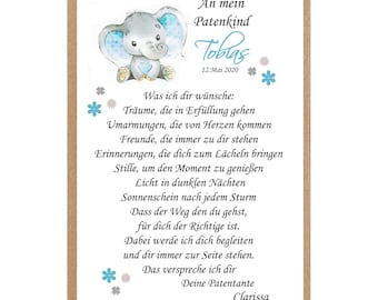 Personalized Baptism Certificate | Baptism • Birth • Birthday | Gift Idea 90