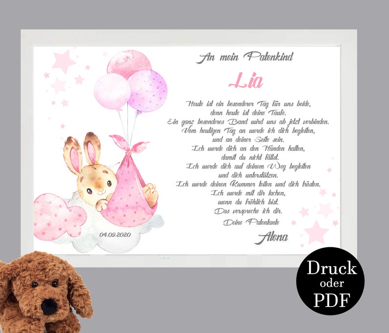 Christening Letter Godparent Letter Christening Gift Baby 96