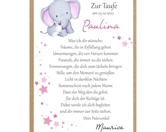 Becoming a godmother – Gift – Personal baptismal certificate for godchild (115)