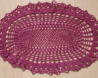 Oval crochet doily