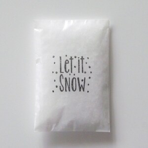 5 Sachets of guest gifts let it snow filled