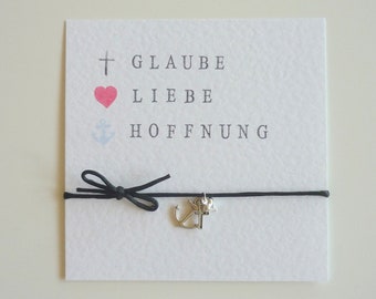 Armband WUNSCHARMBAND Glaube Liebe Hoffnung