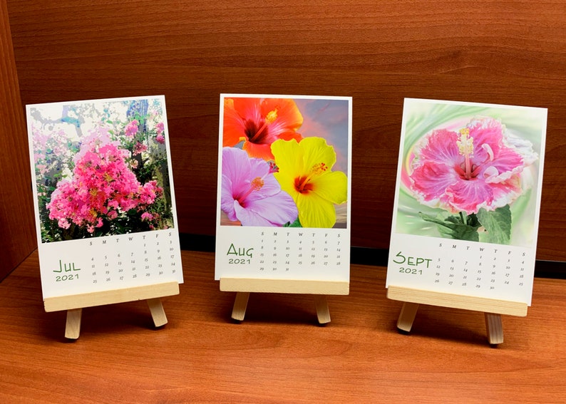 Tropical Flowers 2021 5x7 Fine Art Desk Calendar. Save The 5x5 Etsy