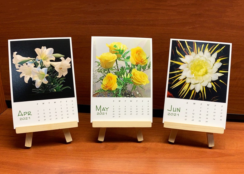 Tropical Flowers 2021 5x7 Fine Art Desk Calendar. Save The 5x5 Etsy