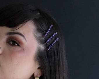 Shimmer Hair Accessories (4-Pack), Sparkly hair clips Bobby pins