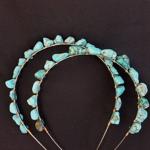 Turquoise Headband, Western, Howlite, Hatband, Cowgirl, Hat Band, Western Wedding Hair Accessory, Hat Accessory, Boho Western, Rodeo