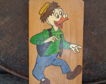 Vintage*DDR Holzbrettchen Walt Disney-Figur*VEB Gehren