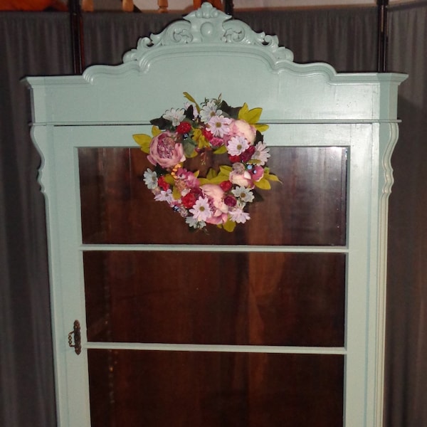 Antique*Cabinet*Sage Green*Dining Room*Art Nouveau*Vintage*Bedroom*Showcase*Kitchen*Brocante*