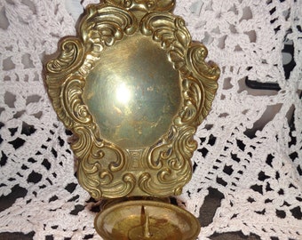 Antique*Wall candle holder*Brass*Beautiful*Decorative*
