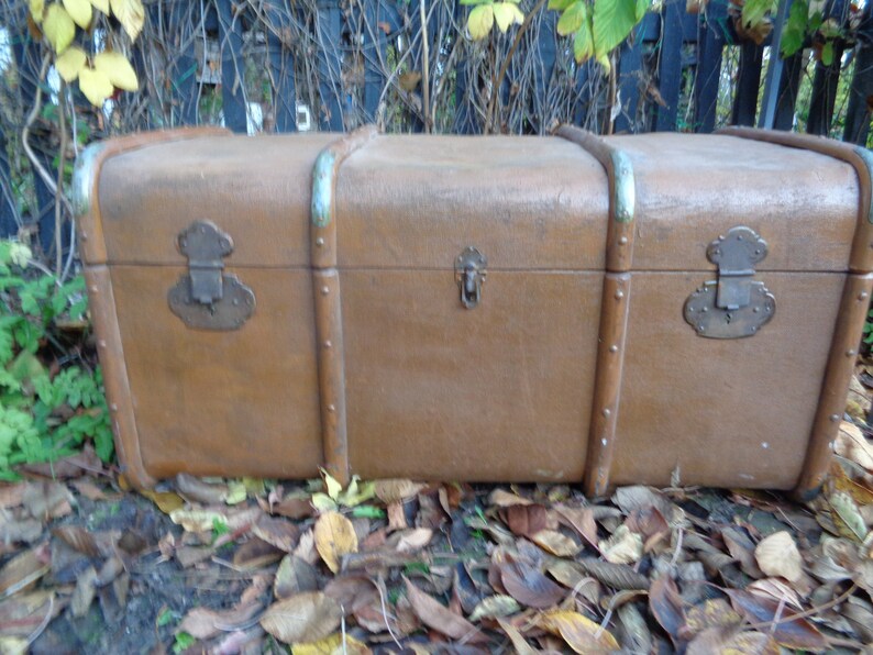 Travel Suitcase Antique Ca 1900 A Wonderful Time Certificate Etsy