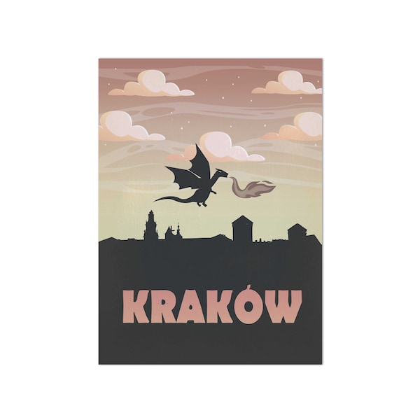 Plakat - Kraków - Wawel - Smok Wawelski