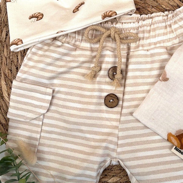Hilco Jersey "Baby Stripe" beige cream stripes