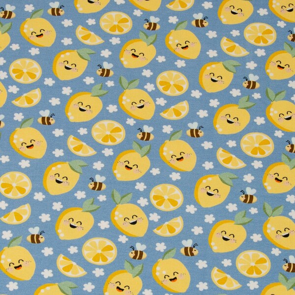 Hilco Jersey "hello lemon" lemons and bees