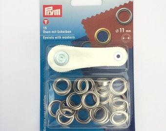 Prym eyelets - 11 mm - silver