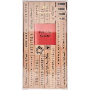 Set di timbri Rico Design Paper Poetry per l'Avvento - 25 pezzi