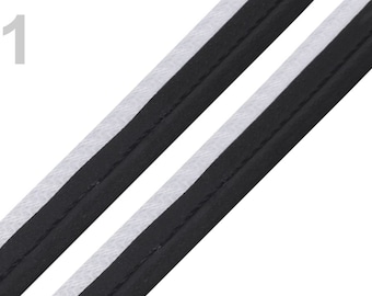 5 m reflective piping 10 mm wide - black