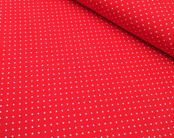 Baumwolle rot -  Punkte - Webware - Patchwork - Dots