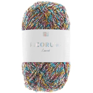Ricorumi DK crochet yarn new colors 61-80 neon, lame and spray 004 multicolor