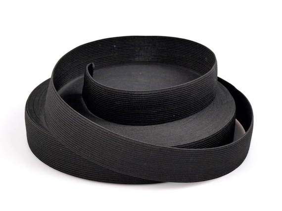 2 M Elastic Webbing 30 Mm Width Black 