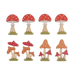 Rayher pièces à disperser en bois tabourets vénéneux, décoration d'automne