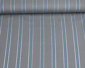 Viskose Metallic Stripes – grau