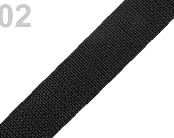 3 m webbing 25 mm black