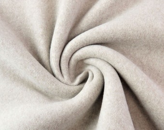 Cotton fleece beige melange