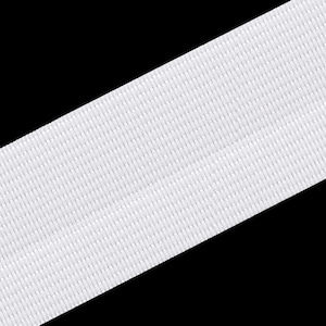 2 m woven elastic band 40 mm wide - white