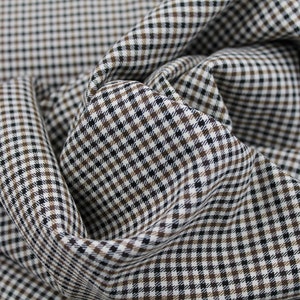 Bengaline checkered, trouser fabric, trouser stretch