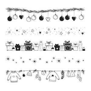 Rayher Clear Stamps - Christmas Borders - Christmas Stamps