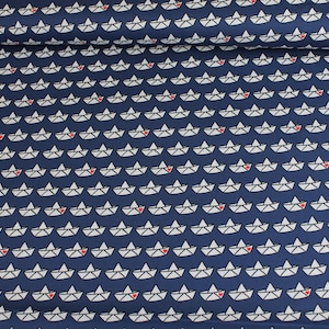 Baumwolle &quot;Love Boat&quot; blau by Cherry Picking