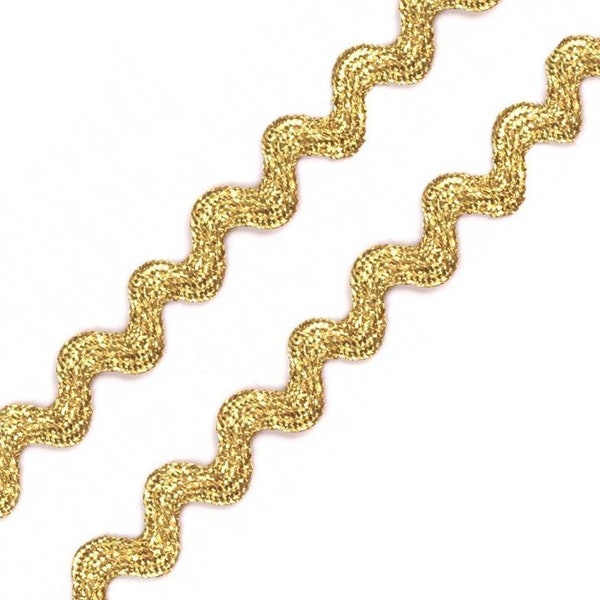 3 m zigzags gold 4 mm wide