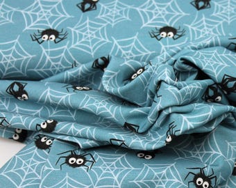 Jersey Spiders - Spidy by Mrs. Mint Design - Hilco Cotton Jersey Halloween