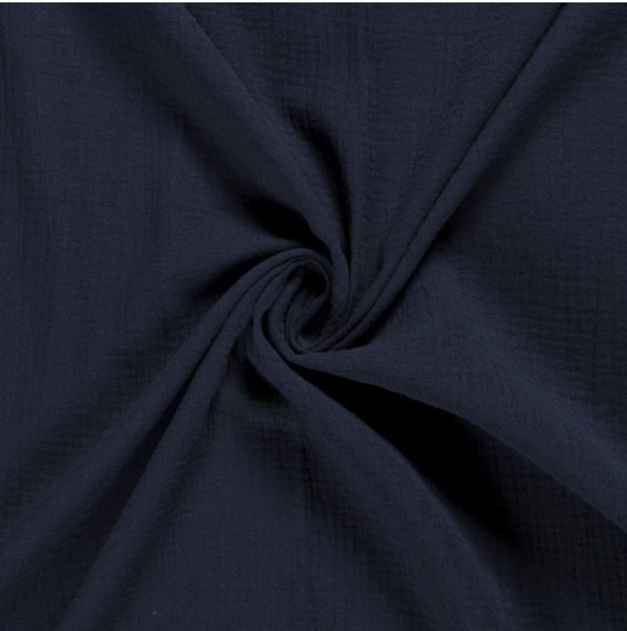 Muslin plain navy blue