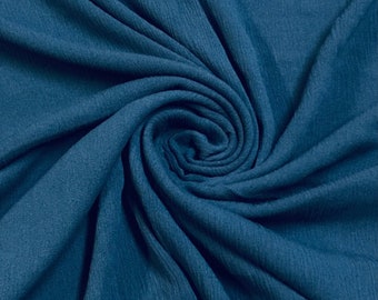 Borken Crepe Viskose - jeansblau Viskosecrepe