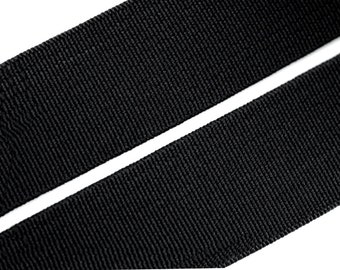 2 m woven elastic band 20 mm wide - black