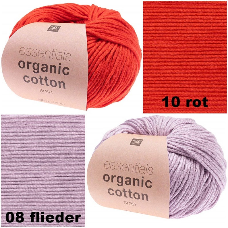 Rico Design Essentials Organic Cotton aran 50g 90 m image 2