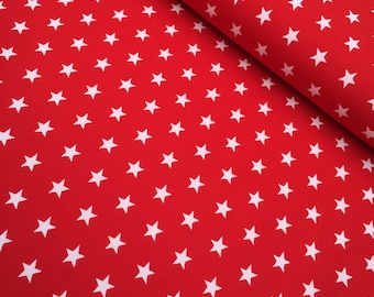 Baumwolle rot - Sterne - Webware - Patchwork - Stars